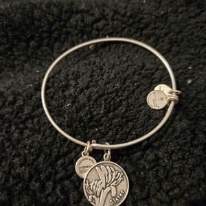 Alex and Ani Silver 'Sister' Charm Bangle Bracelet